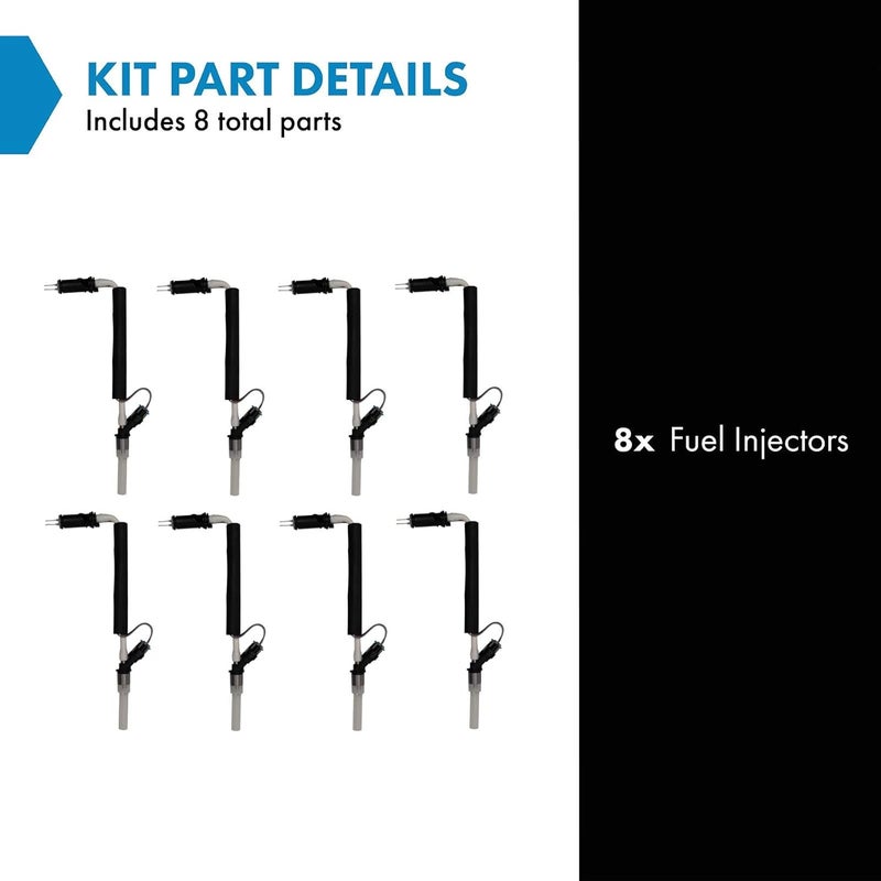 TRQ Fuel Injector Set Fits 1999-2000 Cadillac 96-02 Chevrolet GMC 96-02 Isuzu - Image 2